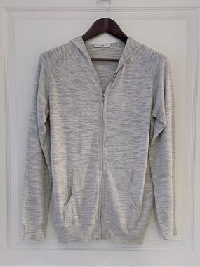 Sandro Heather Gray Zip Hoodie